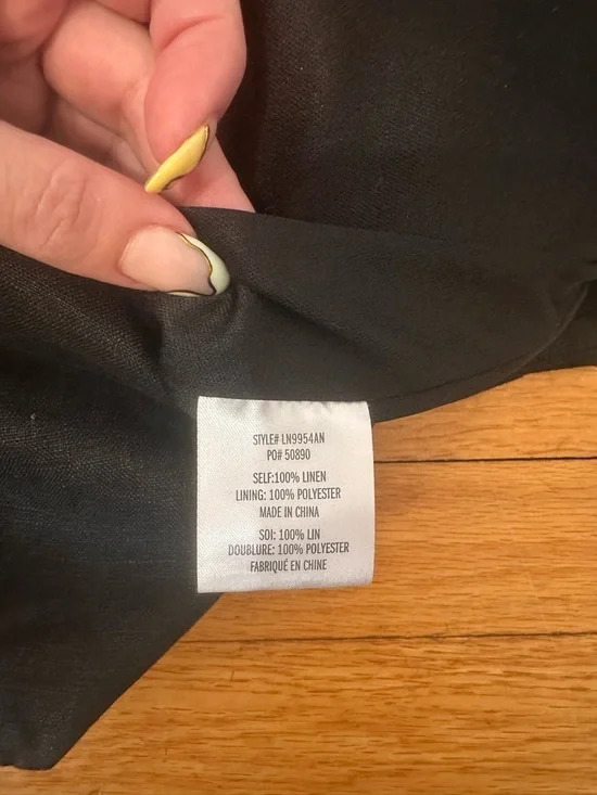 Anthropologie Linen Black High-Waist Tailored Shorts - Picture 7 of 8